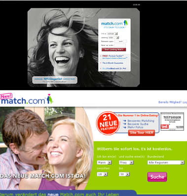 Das deutsche Match.com in den German News